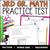 3rd Grade MATH Practice Test Multiplication Fractions Meas