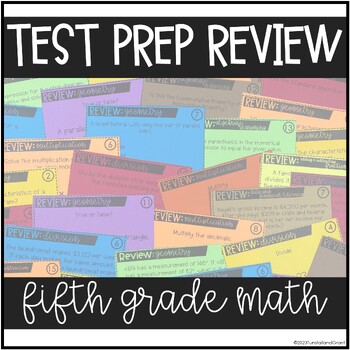 Preview of Math Test Prep Review Fifth Grade