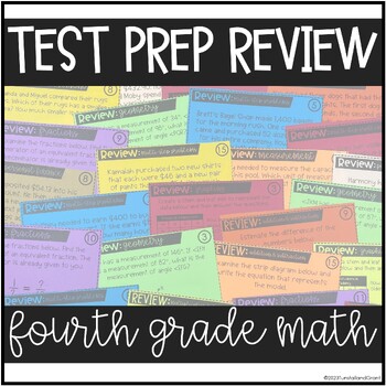 Preview of Math Test Prep Review Fourth Grade