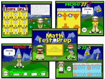 Preview of Math Test Prep Review Golf Game Promethean Flipchart Lesson