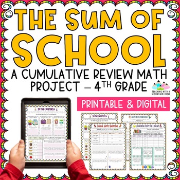 Preview of Math Test Prep Review Project for 4th Grade