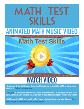 Preview of TEST PREP, Math | Free Printable, Worksheet, & Fun Video | 4th-5th Grade