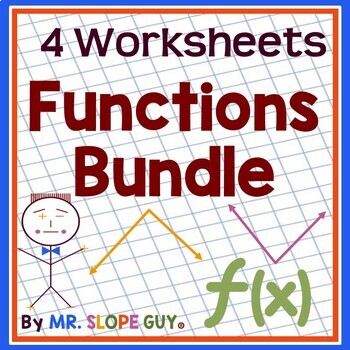 Preview of Functions Worksheets Bundle