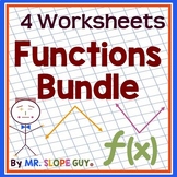 Functions Worksheets Bundle