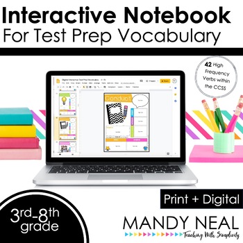 Preview of Math Test Prep and Reading Test Prep Vocabulary