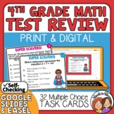 Math Test Prep - Practice & Review Task Cards for 4th Grad