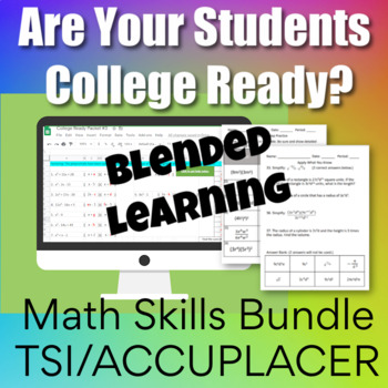 Preview of Math Test Prep for TSI and ACCUPLACER - Print and Digital