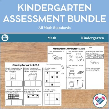 Preview of Math Tests Kindergarten