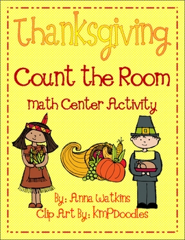 Preview of Math Thanksgiving Center - Write & Count The Room