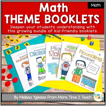 Preview of Math Theme Booklets Growing Bundle: Rounding, Multiplication, Graphing & more...