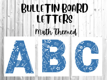 Preview of Math Themed Bulletin Board Letters