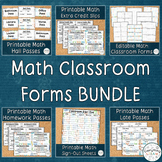 Math-Themed Classroom Forms BUNDLE | STEAM Classroom Forms Bundle