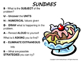 Math Reading Strategy: SUNDAES