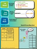 Math Three Reads Note Catcher | Reusable Word Problem Routine | Problem Solving