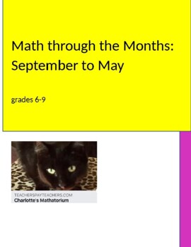 Preview of Math Through the Months: September To May