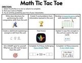 Math Tic-Tac-Toe Activities