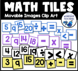 Math Tiles Digital Movable Clip Art {Whimsy Workshop Digi 