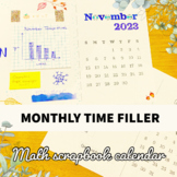 Math Time Filler - Monthly Scrapbook Calendar - Sub/TTOC Activity