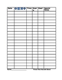 Math Timed Test Record Sheet