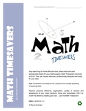 Math Timesavers - often used math forms, worksheets, and p