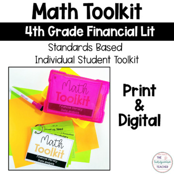 Preview of Math Tool Kit Aids Financial Literacy 4th Grade Distance Digital & Print Google