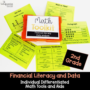 Preview of Individual Math Tool Kit Aids Financial Literacy and Data 2nd Grade Distance