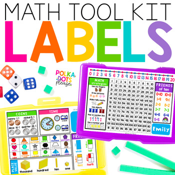 Preview of Individual Math Tool Kit Labels and Reference Sheets
