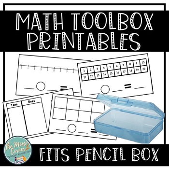 Preview of Math Toolbox Printables - Fits Pencil Box - place value - adding and subtracting