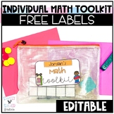 Math Toolkit Label Editable FREEBIE