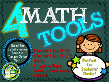 Preview of Math Tools (Number Lines, Ruler, etc) **Fit in Target Dollar Spot Long Sleeves**