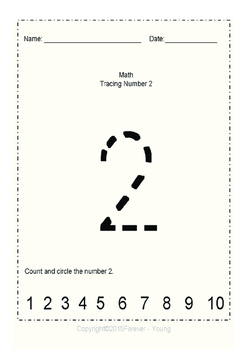 math tracing big numbers 1 10 by forever young tpt