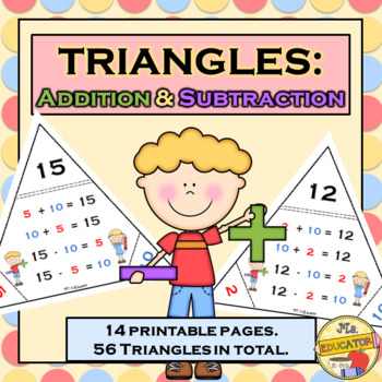 Preview of Math Triangles - Addition & Subtraction