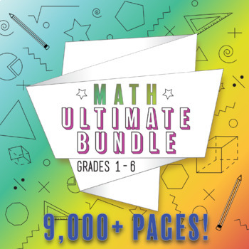 Preview of Math Ultimate Bundle for Grades 1-6⭐ ALL Common Core Standards