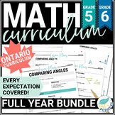 BUNDLE Full Year of Math Units - Grade 5 Grade 6 - New Ont