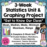 Back to School Math Get to Know You Statistics Unit & Graphing Unit - 3 weeks