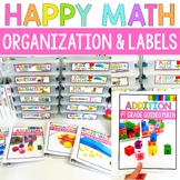 Math Unit Organization Labels and Binder Covers Happy Math