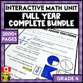 Math Unit Year Long Bundle | Grade 4 | Interactive Math Un