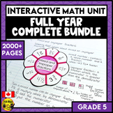 Math Unit Year Long Bundle | Grade 5 | Interactive Math Un