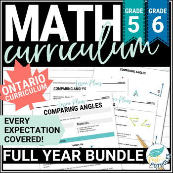 Preview of FULL YEAR of GRADE 5/6 ONTARIO MATH UNITS: Lessons Activities Assessments