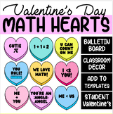 Math Valentine's Day Hearts - Class Decor + Printable Vale