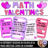 Math Valentines!  Perfect For Valentine's Day Cards or Banner