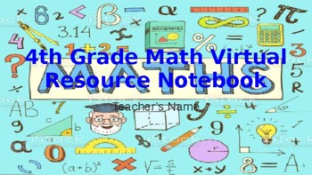 Preview of Math Virtual Resource Notebook 4th/5th Grade- Full Year