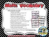 Math Vocabulary {1st Grade Printables}