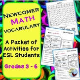 ESL Newcomer Activities Introduction to Math Vocabulary