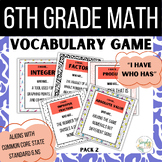 Math Vocabulary Activity- "I Have, Who Has" Game (Pack 2)