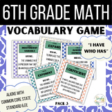 Math Vocabulary Activity- "I Have, Who Has" Game (Pack 3)