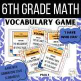 Math Vocabulary Activity- "I Have, Who Has" Game (Pack 4)