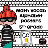 Math Vocabulary Alphabet 5th Grade Grey Polkadot