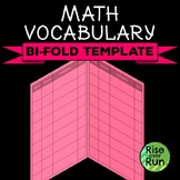 Math Vocabulary Bifold Template