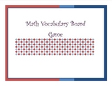 Math Vocabulary Board Game